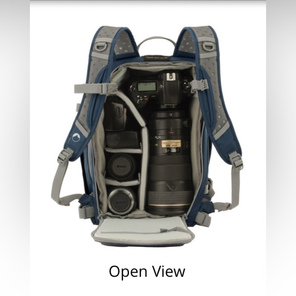 Barely used Lowepro Flipside Sport 15L AW Daypack (Blue/Light Gray)